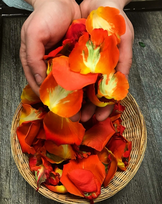 Bag of Colored Rose Petals