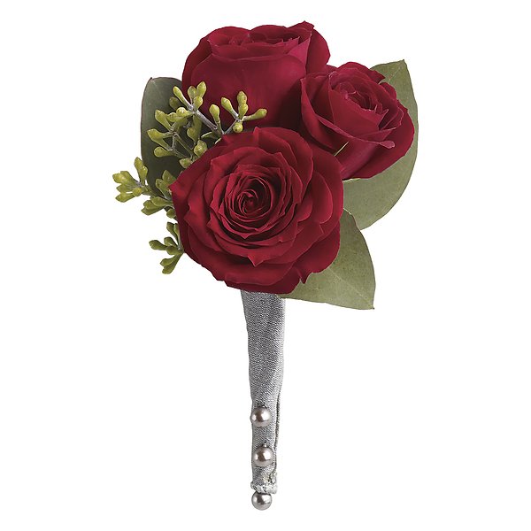King's Red Rose Boutonniere