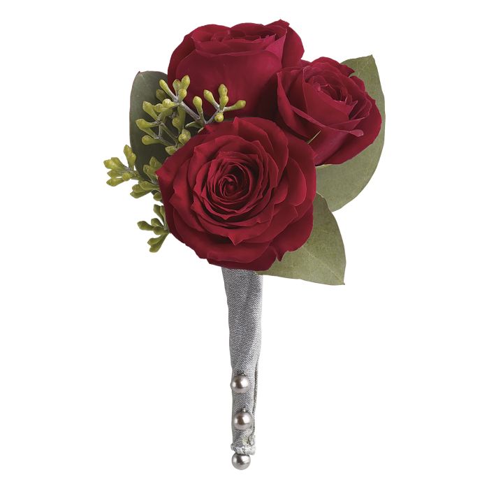 King's Red Rose Boutonniere
