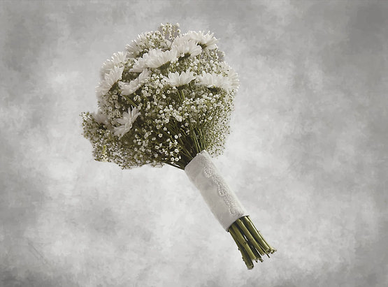 White Hand-Wrapped Bouquet