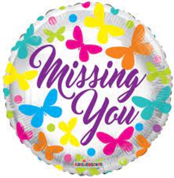 Mylar \"Miss You\" Balloon