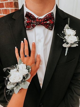 Black Tie Boutonniere and/or Corsage