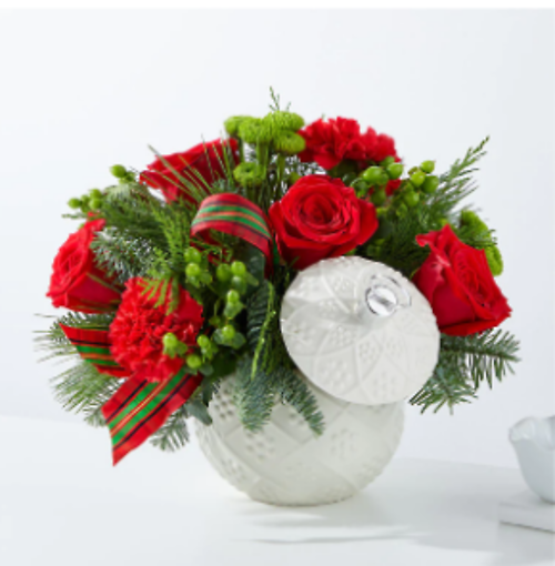 Holly Ornament Arrangement